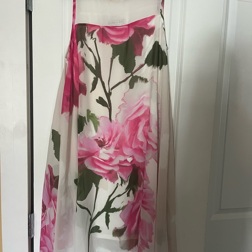 Floral Pink Chiffon Dress